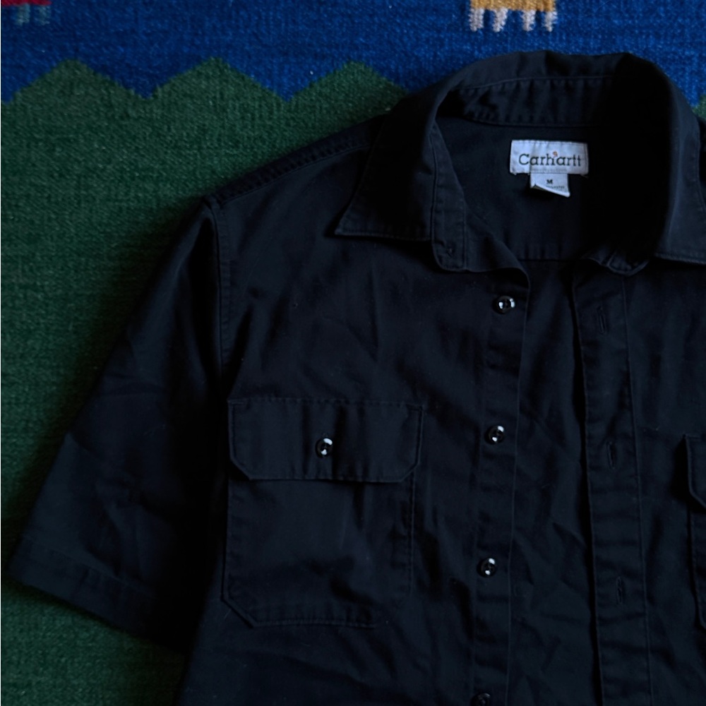 Carhartt Men's Short-Sleeve Button-Down Shirt - Black